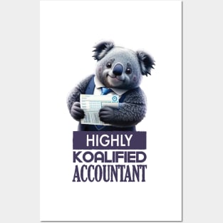 Just a Highly Koalified Accountant Koala 4 Posters and Art